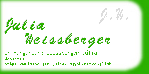 julia weissberger business card
